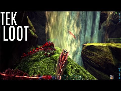 FULL HEAVY CLIFF BASE with Tons of TEK Loot! - Official PVP (E68) - ARK Survival