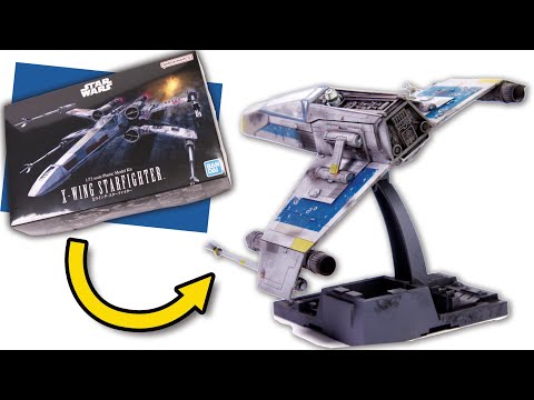 Kitbashing a 1/72 X-Wing kit into an E-Wing