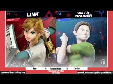 Flame Choke 7.5 - Jope (Wii Fit Trainer) vs. Loruler (Link) - GFs - Ult Arcadian Singles (4/14/19)