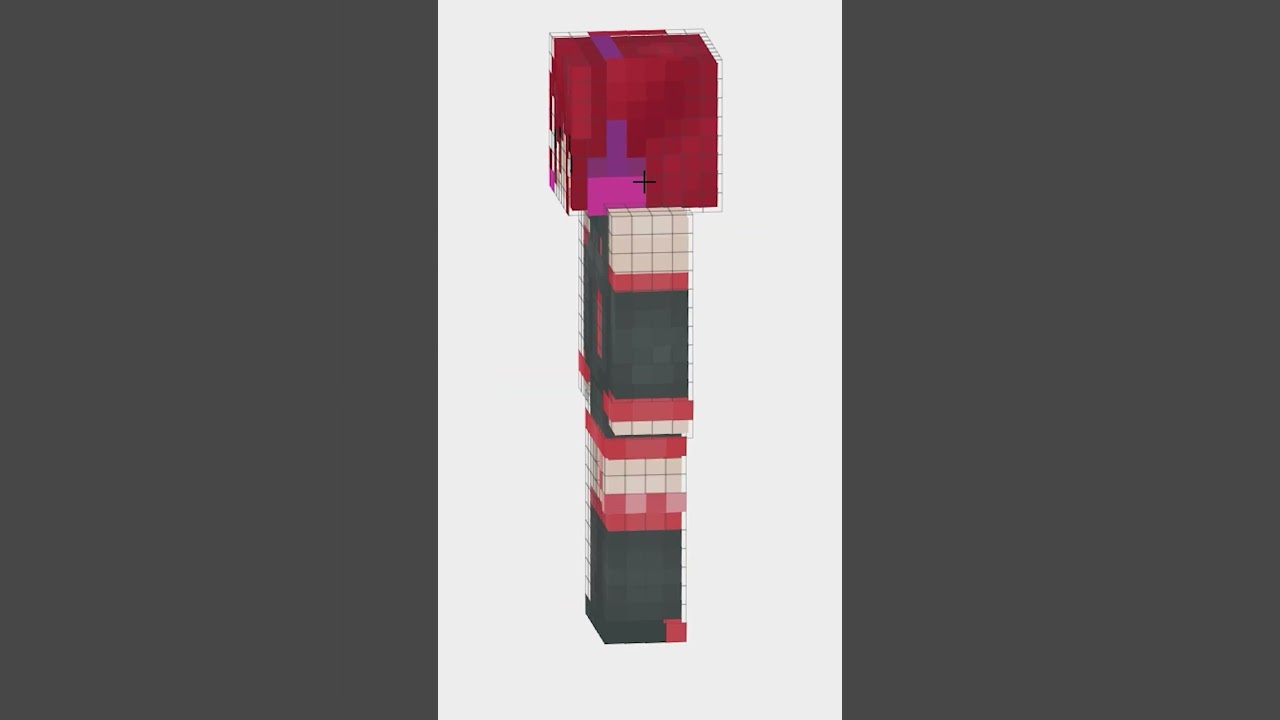 Skin de Minecraft de Kasane Teto ❤️ #vocaloid #diy #minecraft #gamer #kasaneteto #pixelart #skin