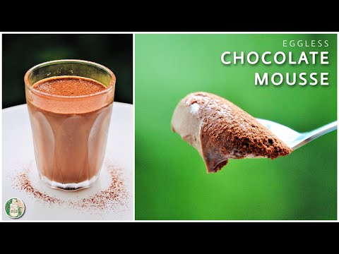 Chocolate Mousse Easy recipe - ચૉકલેટ મુસ चॉकलेट मूस Eggless Chocolate mousse - Sattvik Kitchen