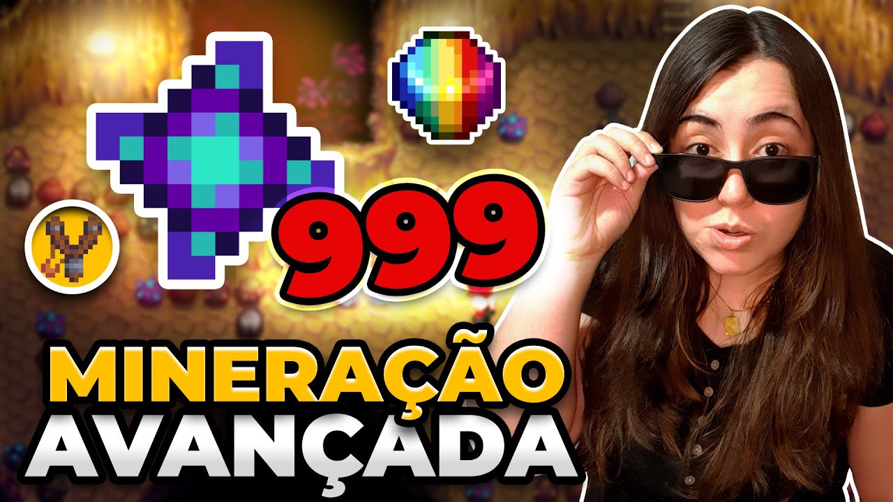 PEGUEI 999 IRÍDIOS COMO MINERAR DE ESTILINGUE E CONSEGUIR MUITO MINÉRIO - GAMEPLAY STARDEW VALLEY