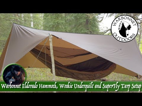 Warbonnet Eldorado Hammock, Wooki Underquilt and SuperFly Tarp Setup