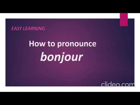 How to pronounce BONJOUR in FRENCH