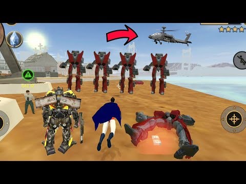 Vegas Crime Simulator - (SuperHero Killed Car Robot) Transformer Captured Alien Ship - Gameplay HD