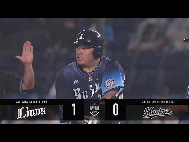 【7回表】均衡を破る!! ライオンズ・山川穂高 センターへの先制タイムリーヒット!! 2022年6月21日 千葉ロッテマリーンズ 対 埼玉西武ライオンズ