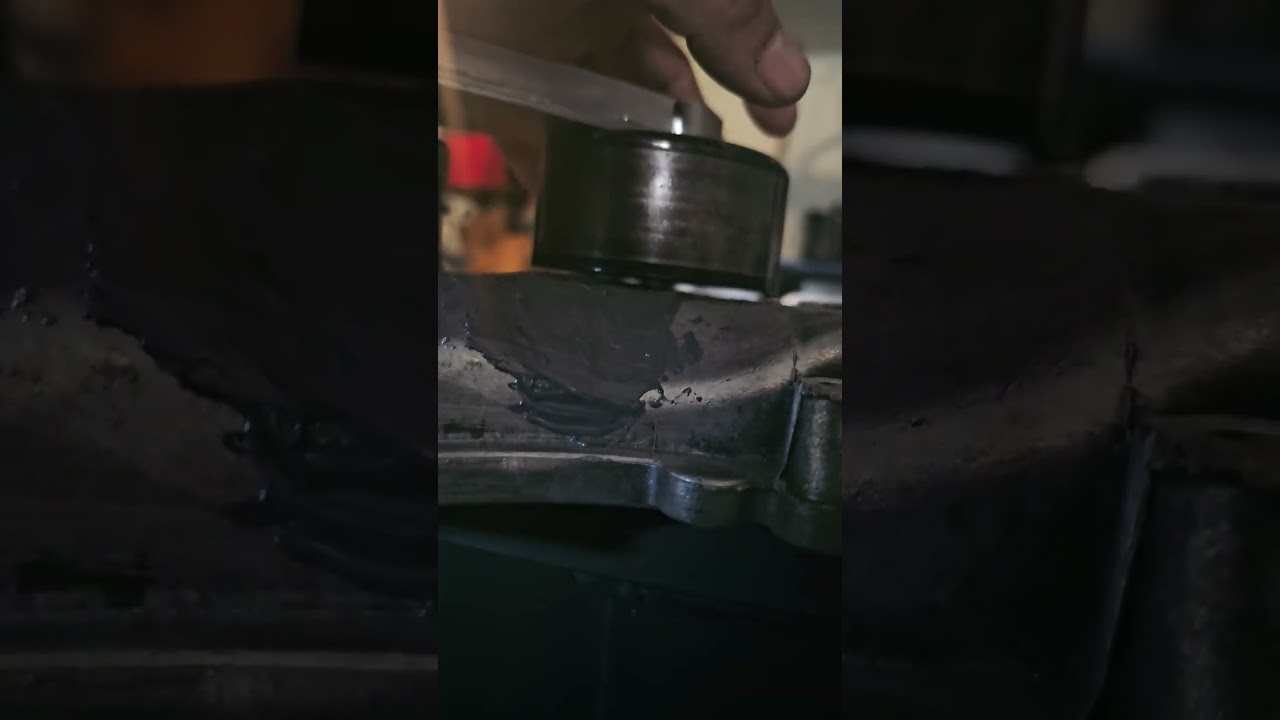 Timing cover crack repaired with JBWeld