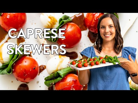 Caprese Skewers with Balsamic Drizzle