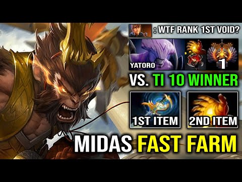 MIDAS MONKEY KING IS BACK Super Fast Farm Against TI 10 Winner Void Crazy 11K MMR Battle Dota 2