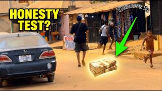 Dropping bundle of money on the street foryou funny viral comedy viralvideo prank nigeria 
