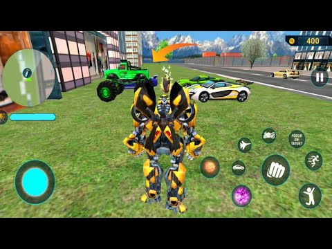 Yellow Transformar - Multiple transformation jet bike robot car Game - Android Gameplay #2