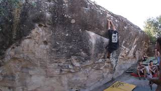 Photo of problem Route five in Maldà boulder Area