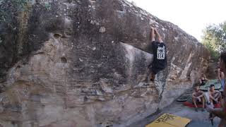 Video thumbnail of Route five, 6b+. Maldà