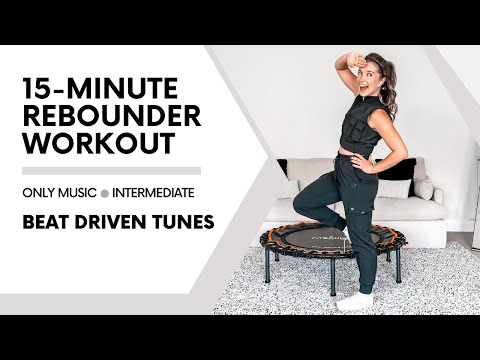 15-Minute HIIT Rebounder Workout | No Talking | Music-Driven Full-Body Burn