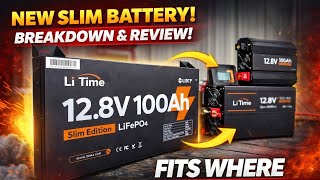 ❄️LiTime 12V 100Ah Slim LiFePO4 baterie s Bluetooth a ohřevem – ultra tenká baterie do karavanu, vestavby a lodě