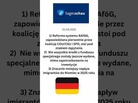 Niemiecki dziennik telewizyjny  @tagesschau 01 czerwca