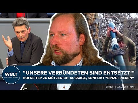 UKRAINE-KRIEG "EINFRIEREN": "Gefahr für Frieden und Sicherheit!" Hofreiter zu Mützenich-Vorschlag!