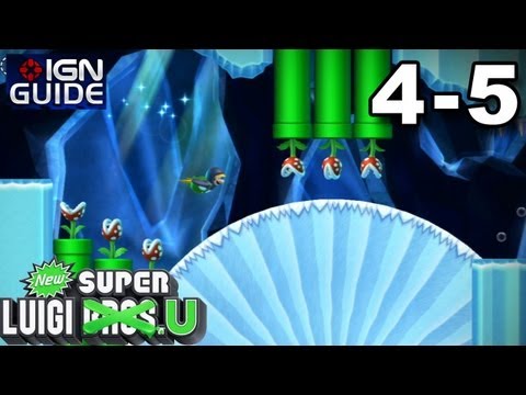 New Super Luigi U 3 Star Coin Walkthrough - Frosted Glacier 5: Ice-Slide Expressway