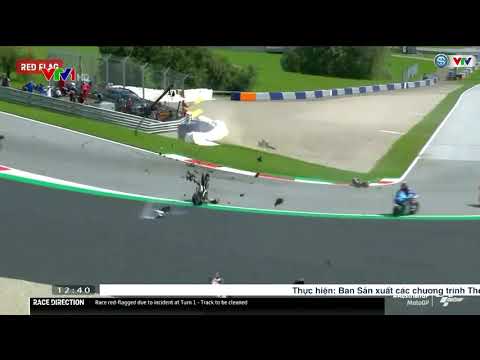 Tai nạn kinh hoàng trên đường đua Moto3