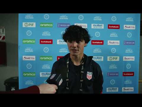 U-17 MNT MIDFIELDER/CAPTAIN MAXIMO CARRIZO postgame; Team USA beat Cuba in World Cup qualifiers