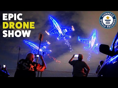 Amazing Drone Display Sets Huge World Record - Guinness World Records