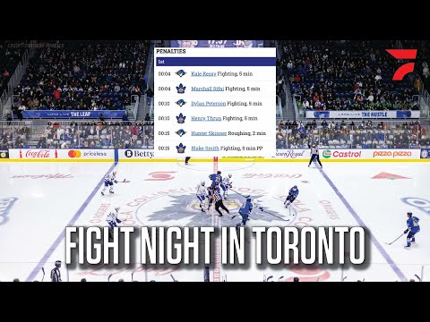 Fight Night In Toronto: 3 Fights In First 15 Seconds For The AHL's Thunderbirds And Marlies