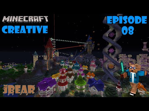 Creative Minecraft Episode 008 - Exploring the wizard towers and magic town!!!!