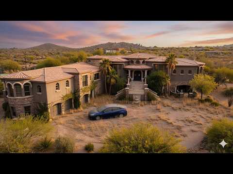 ABANDONED $6.7M Desert LUXURY Mansion - Everything STILL LEFT Inside