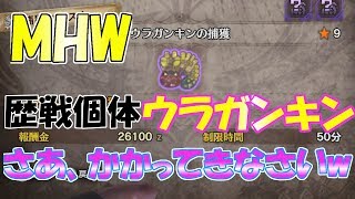 【MHW】歴戦個体ウラガンキンの捕獲!!ヘヴィボウガンソロプレイ!!【モンハンワールド】