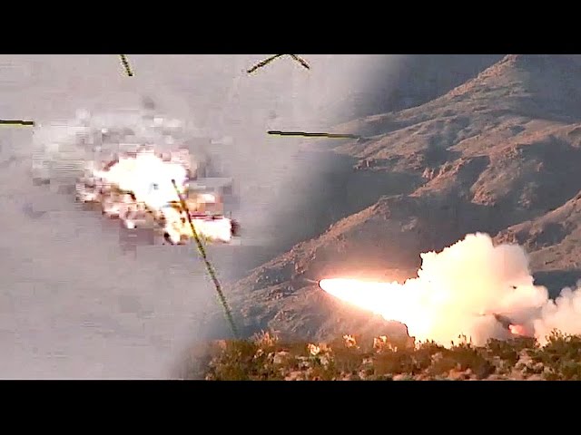 M142 HIMARS Rocket Live-fire Exercise - Strikes Right On Target.