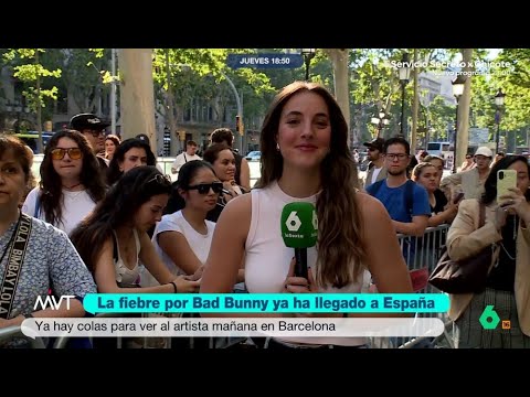 Bad Bunny desata la locura en Barcelona: largas colas para cumplir un sueño