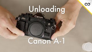 How to Unload Film in the Canon A-1 || Film Unloading