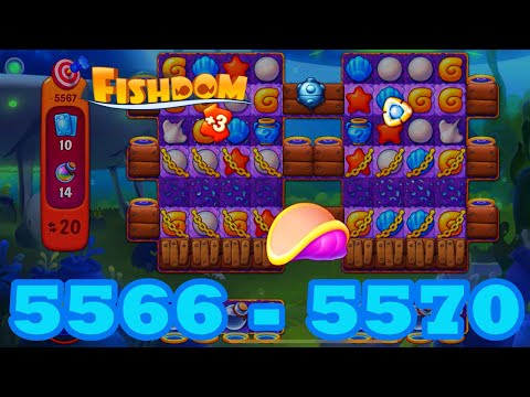 Fishdom Level 5566 - 5570 HD Walkthrough | 3 match puzzle | gameplay | android | 5567 | 5568 | 5569