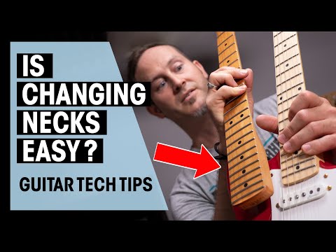 Round head 22frets Roasted Flame Maple Electric Guitar Neck Gloss Bone nut video review thumbnail