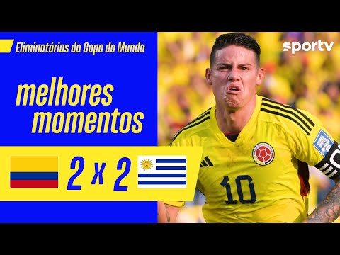 Gols e lances de Colômbia x Uruguai