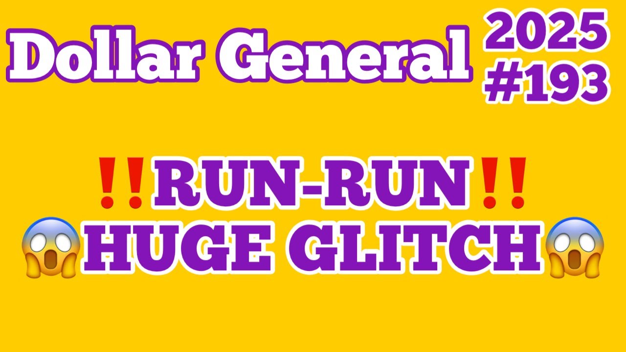 2025#193💥Dollar General Couponing💥RUN-RUN‼️HUGE GLITCH‼️Must Watch👀👀