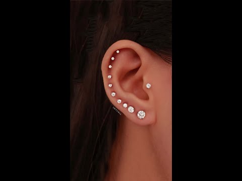 Top Ear Piercing ideas for Cartilage Helix Tragus Daith Rook - Studs All Around