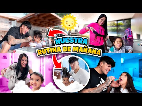 MY DAUGHTERS' MORNING ROUTINE FOR GOING TO SCHOOL😍☀️