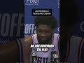 Joel Embiid has a selective memory #shorts