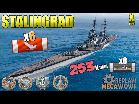 BattleShip Stalingrad 6 Kills & 253K Damage | World of Warships