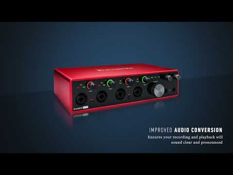 Focusrite Scarlett 18i8 3rd Gen 18x8 USB Audio Interface with 2 XLR Cables and 2 1/4" TRS Cables