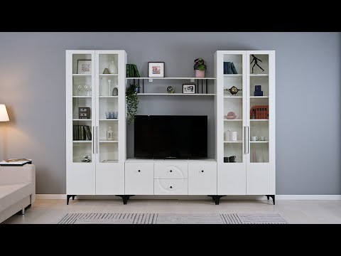 Миниатюра изображения товара Тумба Mobi Валенсия ТВ 16.45 (белый РЕ шагрень/белый шагрень ПВХ)