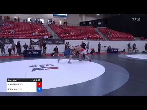 86 Kg Cons 16 #2 - Dylan Fishback, Wolfpack Wrestling Club - TMWC Vs Sean Harman, Tiger Style Wres