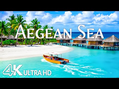 Aegean Sea, Greece 4K – Stunning Turquoise Waters Between Greece and Turkey with Relaxing Music