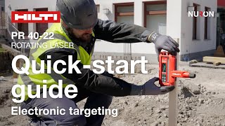 Nivela cu laser rotativ pentru panta unica Hilti PR 40-22