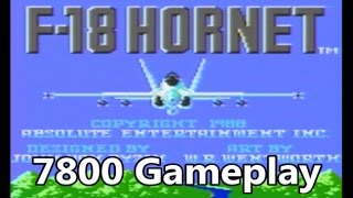 F-18 Hornet Atari 7800 Complete Game Gameplay - The No Swear Gamer