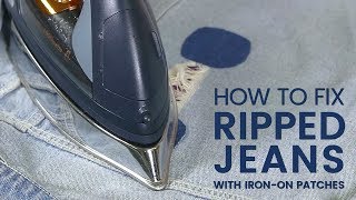 How to Fix Ripped Jeans with Iron-On Patches