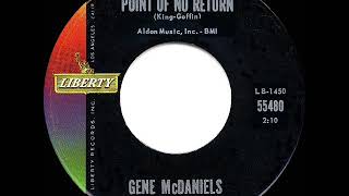 1962 HITS ARCHIVE: Point Of No Return - Gene McDaniels