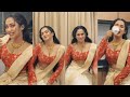 Aparna Shaji Red Saree Explanation Fetishbae
