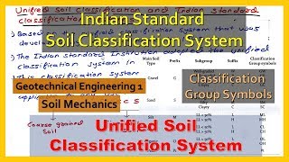 Unified Soil Classification System And Indian Standard Soil Classification System